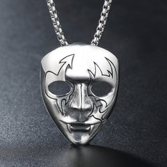 Bat Demon Mask Titanium Steel Necklace for Men