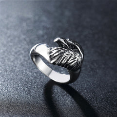 Vintage Cool Eagle Titanium Steel Ring for Men