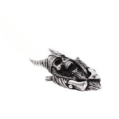 Halloween Hell Skeleton Warrior Titanium Steel Pendant for Men