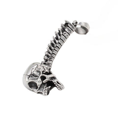 Halloween Long Necked Skull Titanium Steel Pendant for Men