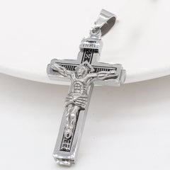 Jesus Crucifix Titanium Steel Pendant for Men