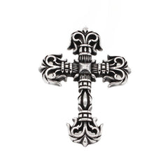 Gothic Relief Saint Latin Cross Titanium Steel Pendant for Men