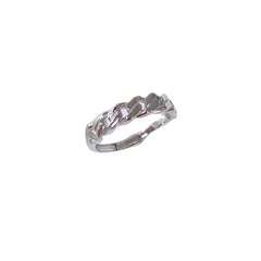 Chain Buckle Silver Ring for Women