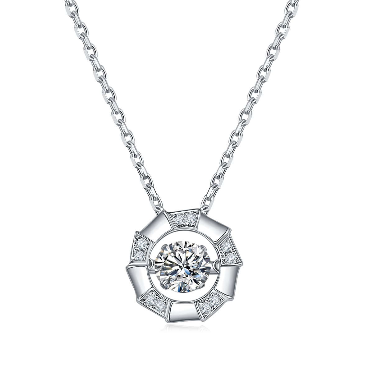 Snake Bone 0.5Carat Moissanite Necklace