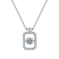 Perfume Bottle 0.5Carat Moissanite Necklace