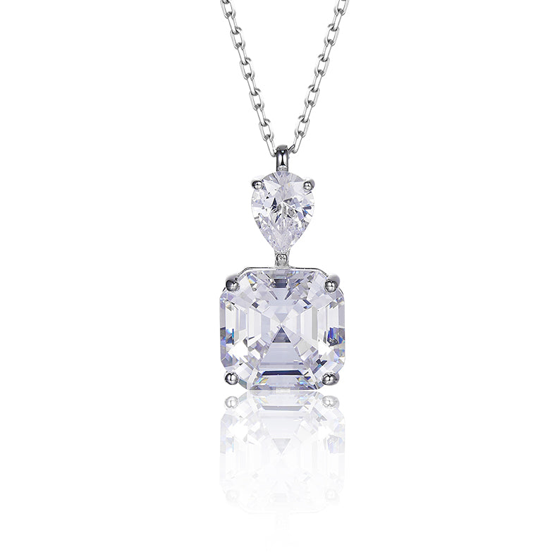 Zircon Stone Square Necklace for Women