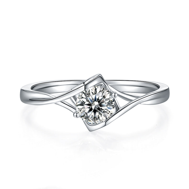 Split Shank 0.5 Carat Moissanite Engagement Ring