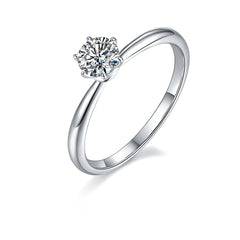 Solitaire 0.5 Carat Moissanite Engagement Ring