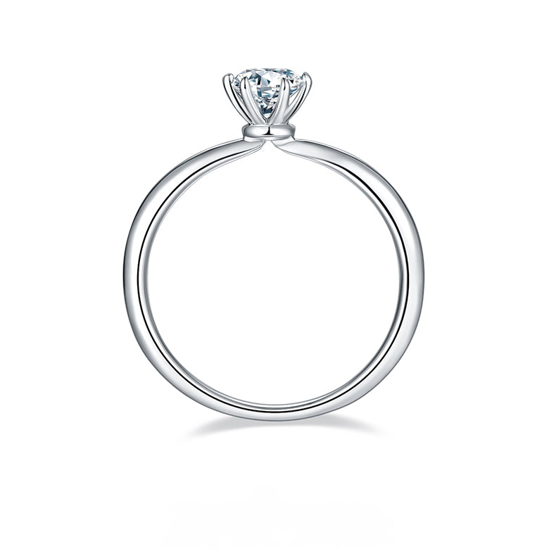 Solitaire 0.5 Carat Moissanite Engagement Ring