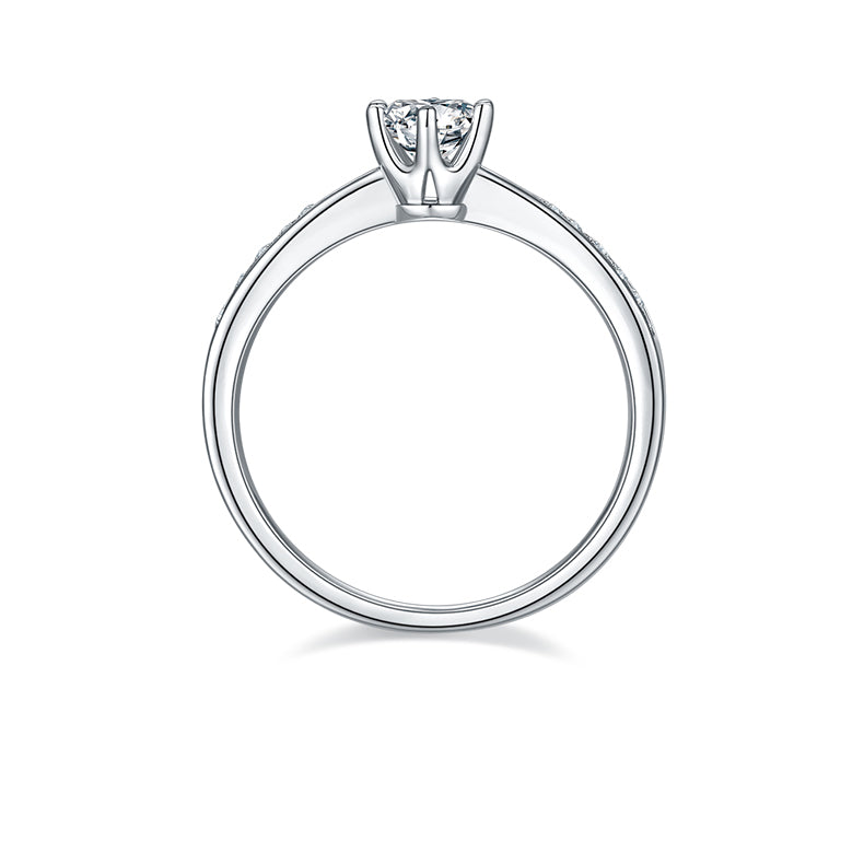 Cathedral 0.5Carat Moissanite Engagement Ring