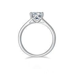 Solitaire 1.0Carat Round Moissanite Engagement Ring