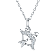 Sagittarius with Small Moissanite Necklace