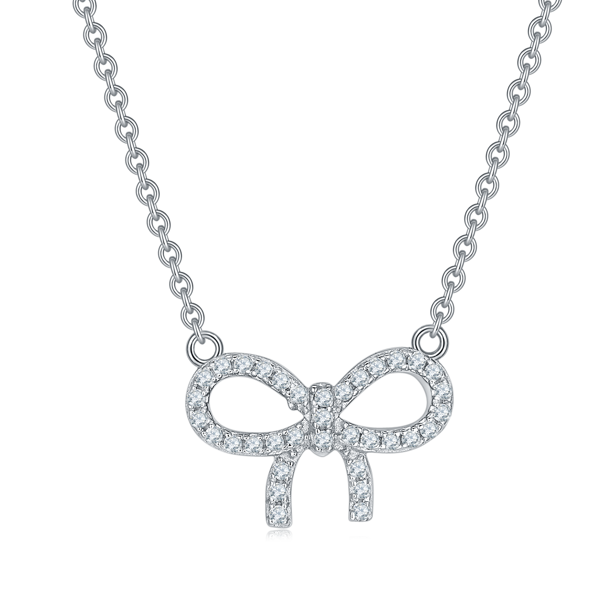 Bowknot Moissanite Necklace