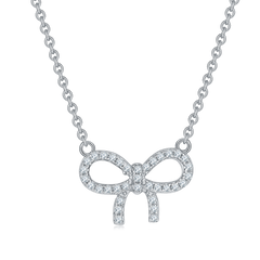 Bowknot Moissanite Necklace