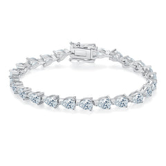 Tennis Chain 0.5 Carat Pear Shape Moissanite Bracelets