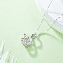 Swan 0.5 Carat Round Cut Moissanite Necklace