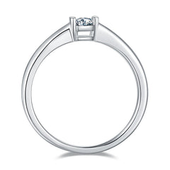 Solitaire 0.5 Carat Rectangle Moissanite Engagement Ring