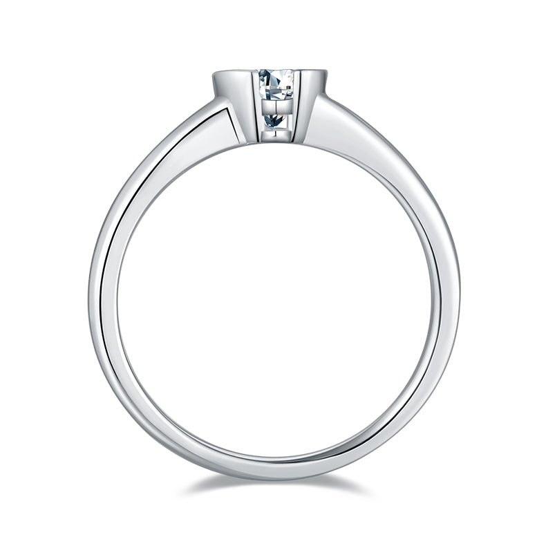 Solitaire 0.5 Carat Triangle Moissanite Engagement Ring
