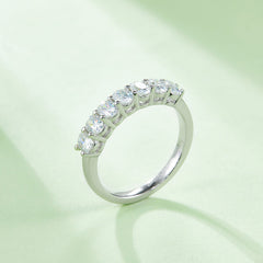 Seven 2.1 Carat Oval Cut Moissanite Ring