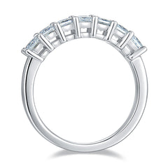 Seven 2.1 Carat Princess Cut Moissanite Ring