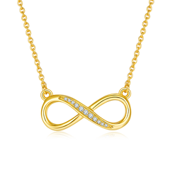 Infinite Symbol Pendant Moissanite Sterling Silver Necklace
